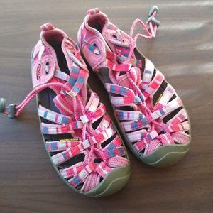 Pink multicolor Keen waterproof sandals, girls 1